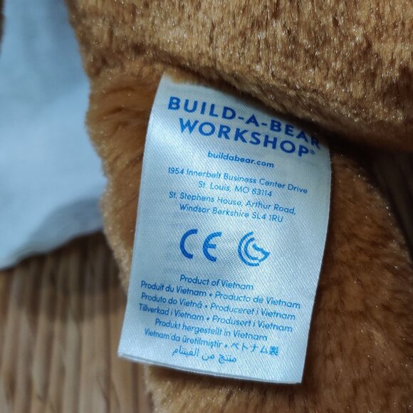 Build A Bear BAB Light Brown Puppy Dog Plush Stuffed Animal Smiley Face 16" Toy - Picture 5 of 7